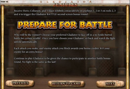 Аппарат Gladiator - правила призовой игры Правила призовой игры в аппарате Gladiator