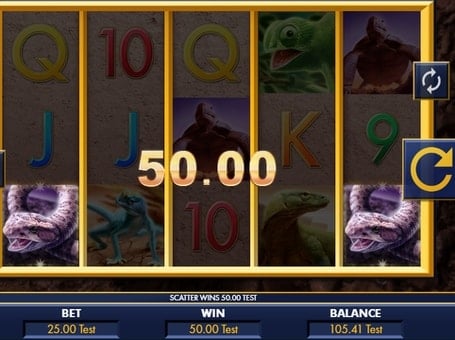 Аппарат Reptile Riches - выпадение скаттеров Выпадение скаттеров в аппарате Reptile Riches