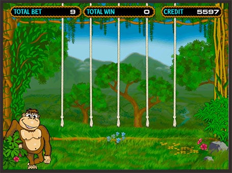 Онлайн аппарат Crazy Monkey - бонус игра Бонус игра в онлайн аппарате Crazy Monkey