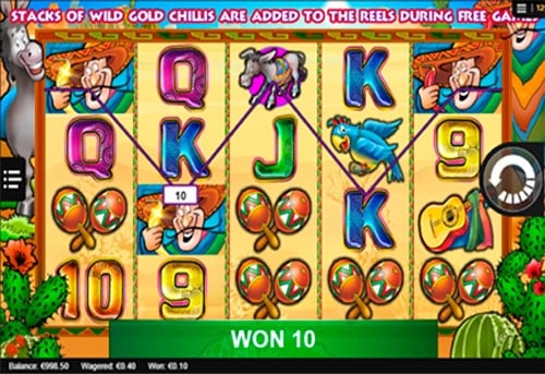 Игровой автомат Chilli Gold - удачная последовательность Удачная последовательность в игровом автомате Chilli Gold