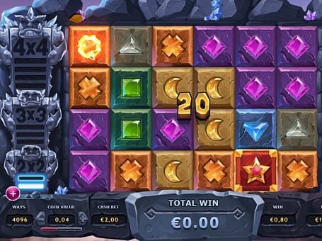 Игровой автомат Gem Rocks - призовая комбинация символов Призовая комбинация символов в игровом автомате Gem Rocks