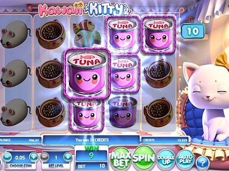 Игровой автомат Kawaii Kitty - призовая комбинация символов Призовая комбинация символов в игровом автомате Kawaii Kitty