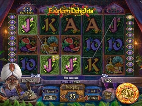 Игровой автомат Eastern Delights - призовая комбинация Призовая комбинация в игровом автомате Eastern Delights