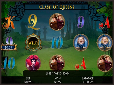 Игровой автомат Clash of Queens - дикие символы Дикие символы на игровом автомате Clash of Queens
