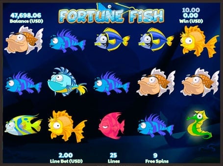 Автомат Fortune Fish - символы Символы в автомате Fortune Fish