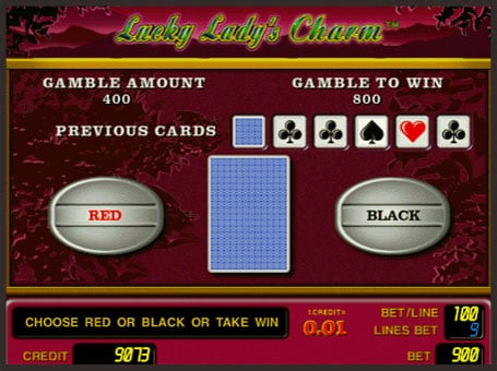 Автомат Lucky Lady's Charm - риск игра Риск игра в автомате Lucky Lady's Charm