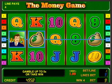 Слот The Money Game - выигрыш по линии Выигрыш по линии в слоте The Money Game