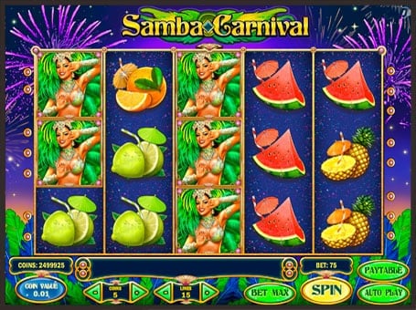 Игровой автомат Samba Carnival - символы Символы игрового автомата Samba Carnival