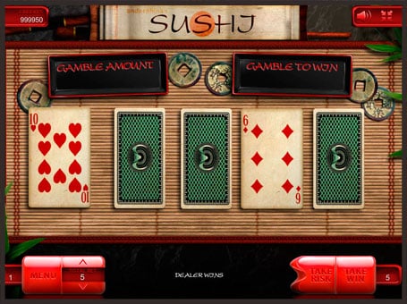 Слот Sushi - риск игра Риск игра в слоте Sushi