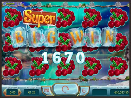 Игровой автомат Winterberries - супер большой выигрыш Супер большой выигрыш в игровом автомате Winterberries